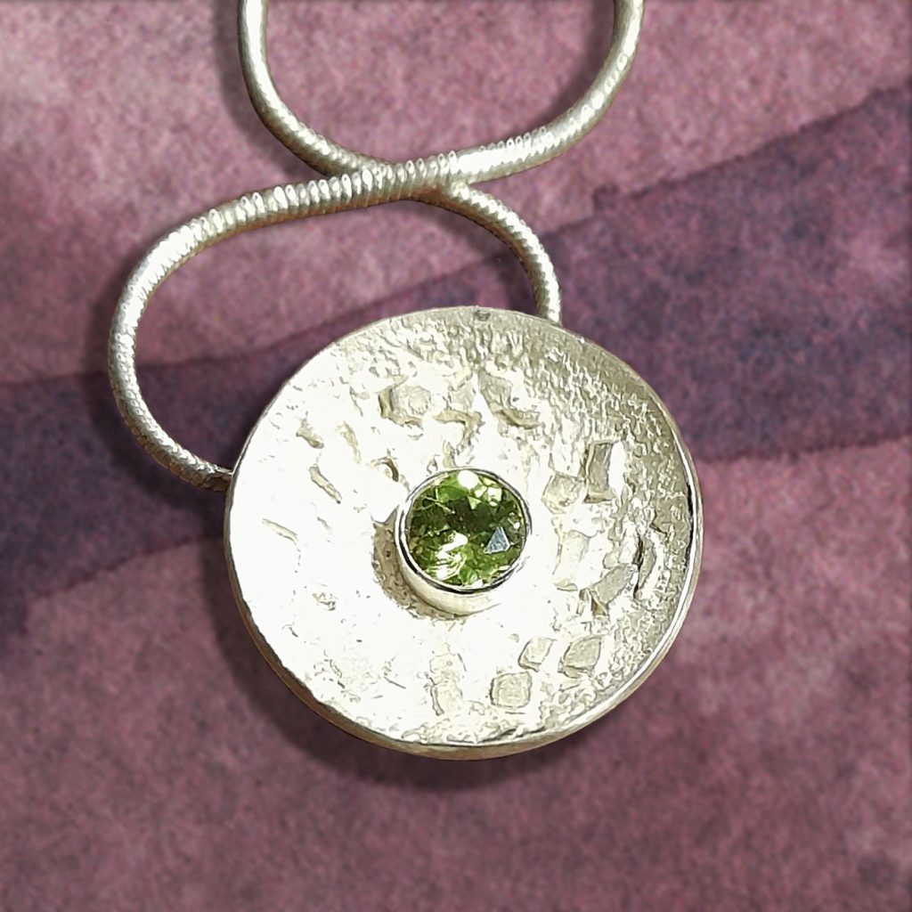 Kette Silber Peridot rund