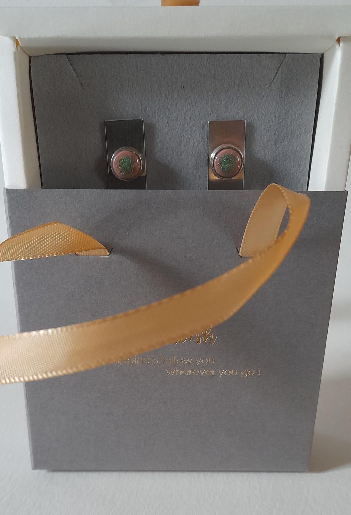 Ohrstecker Silber Ohrstecker Krakelee grün4