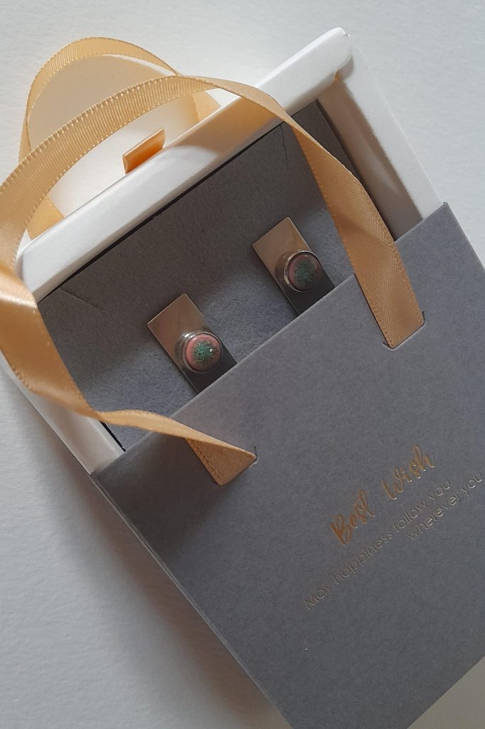 Ohrstecker Silber Ohrstecker Krakelee grün5