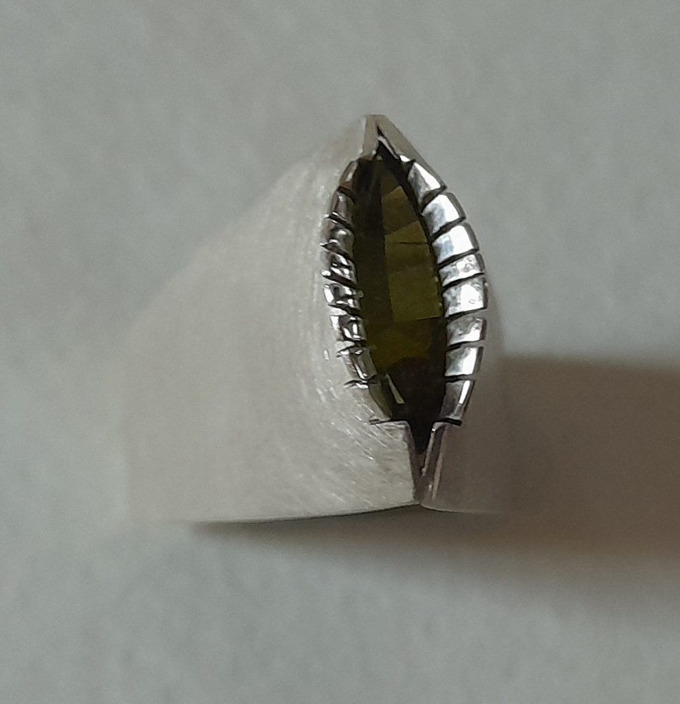 Ring Moosturmalin Linse