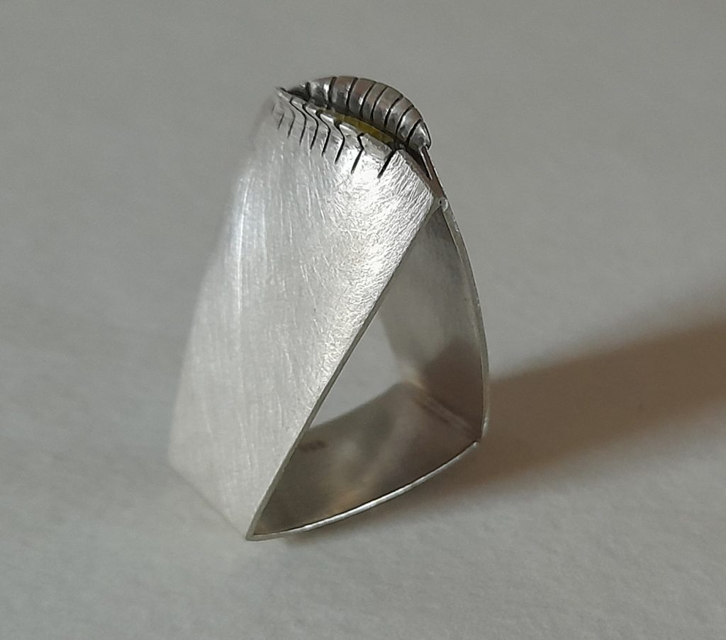 Ring Moosturmalin Linse