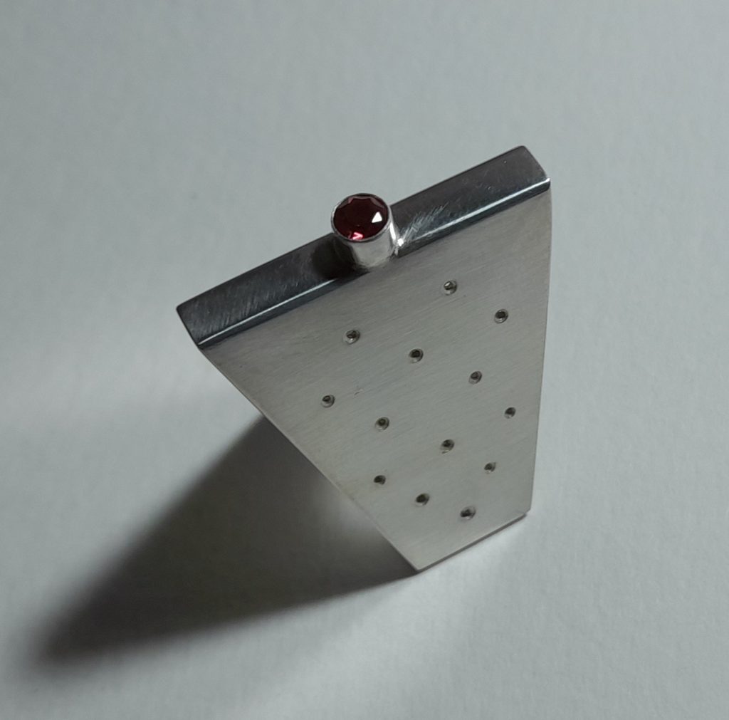 Ring Dreieck Dot Turmalin quarz