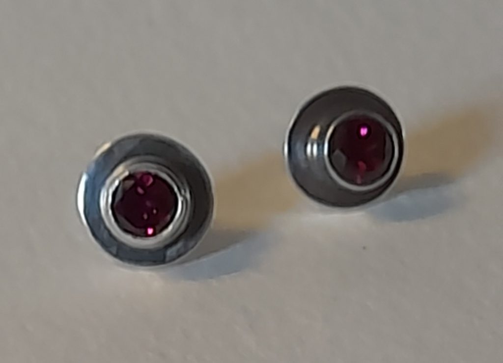 Ohrstecker rund Rodolith